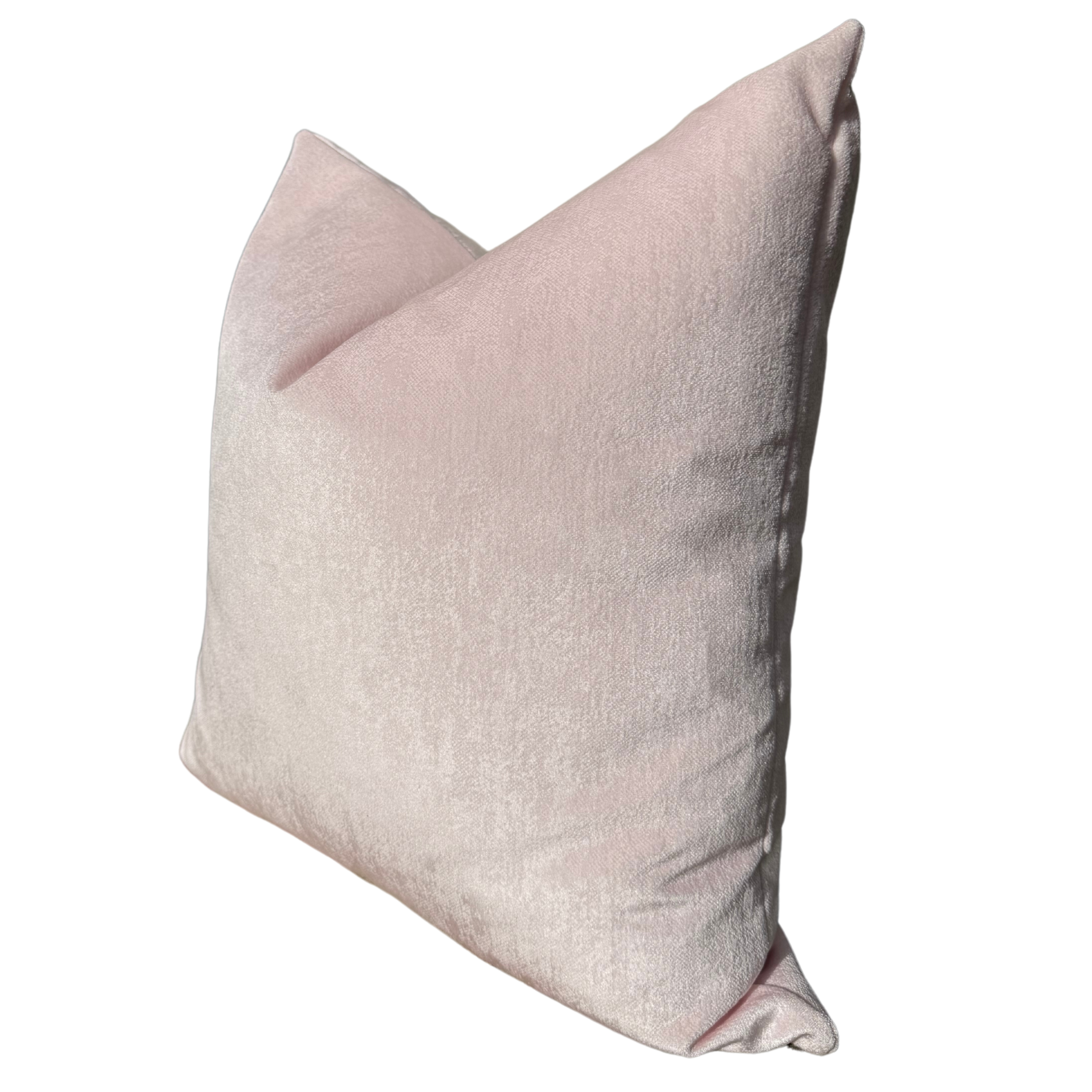 “Signature Blush Velvet” Square Pillow