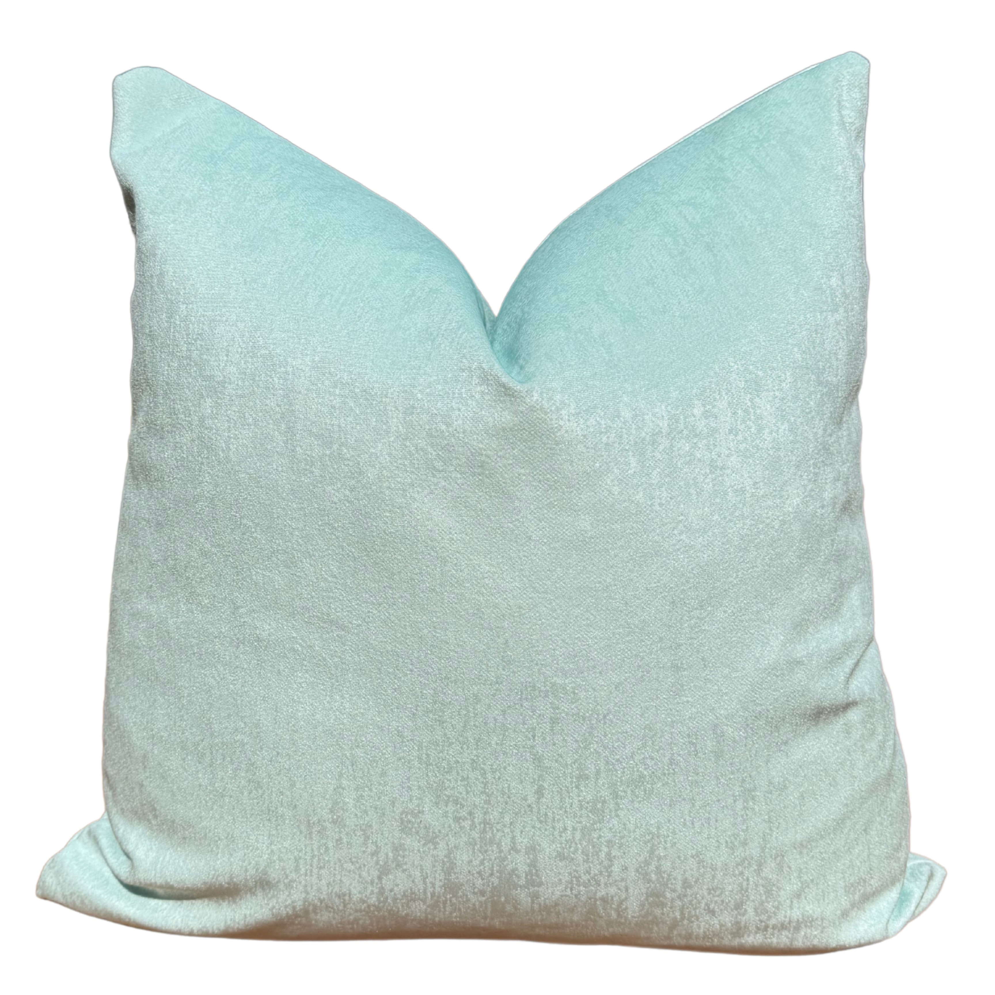 “Signature Spa Blue Velvet” Square Pillow