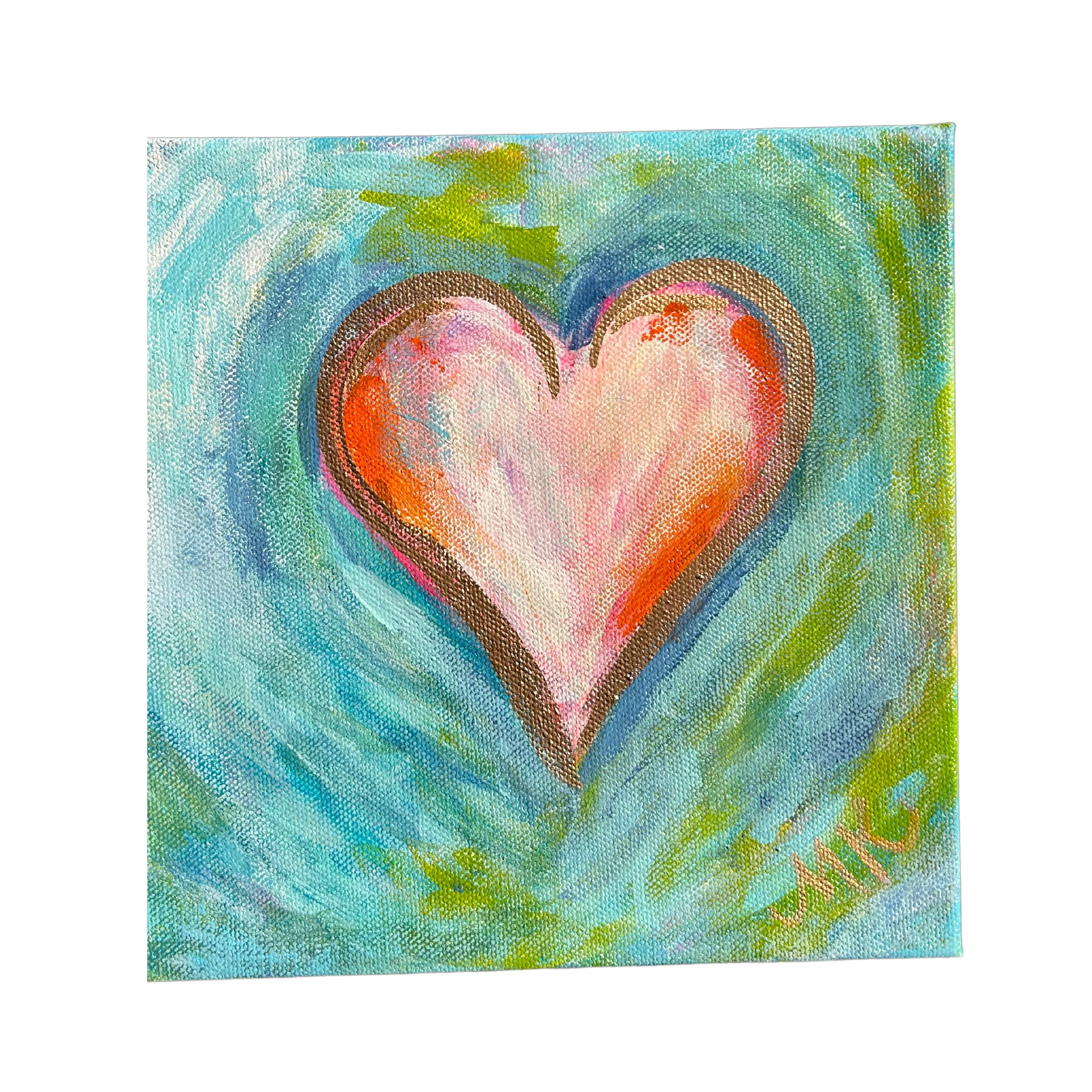 a♡ 8x8 Gallery Wrapped Hand-Painted Heart – MKDecker Designs