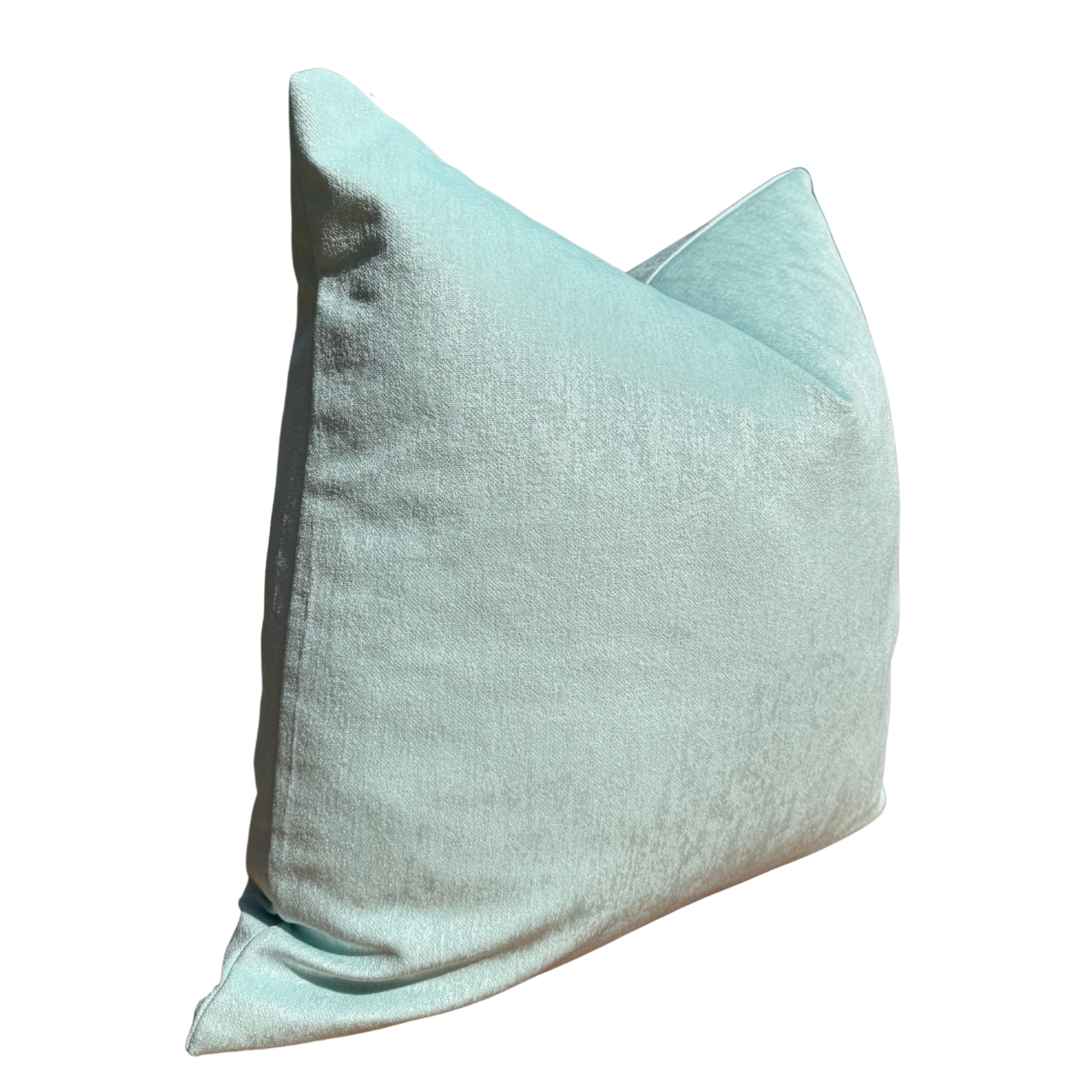“Signature Spa Blue Velvet” Square Pillow