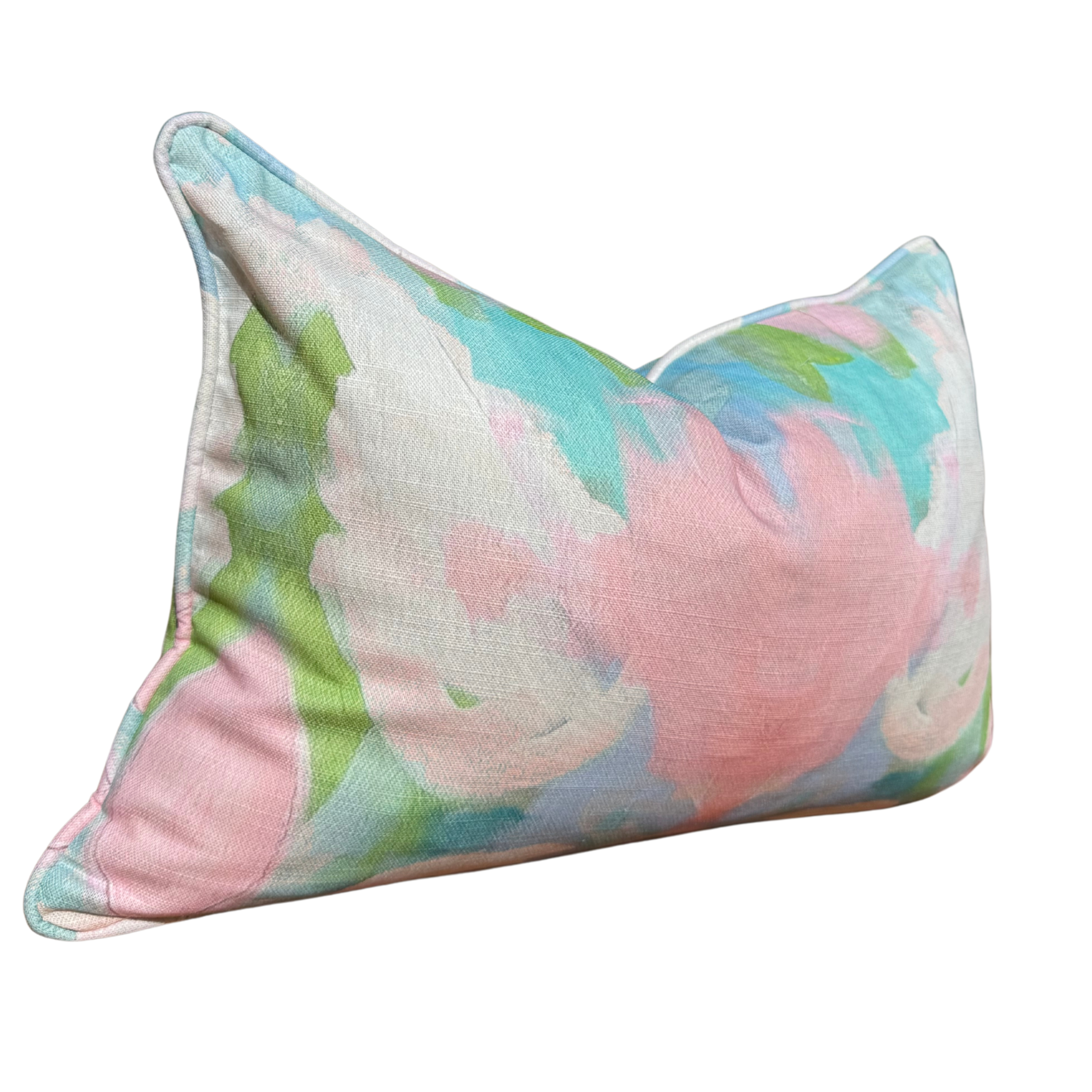 “Mint Tulip” Lumbar Pillow