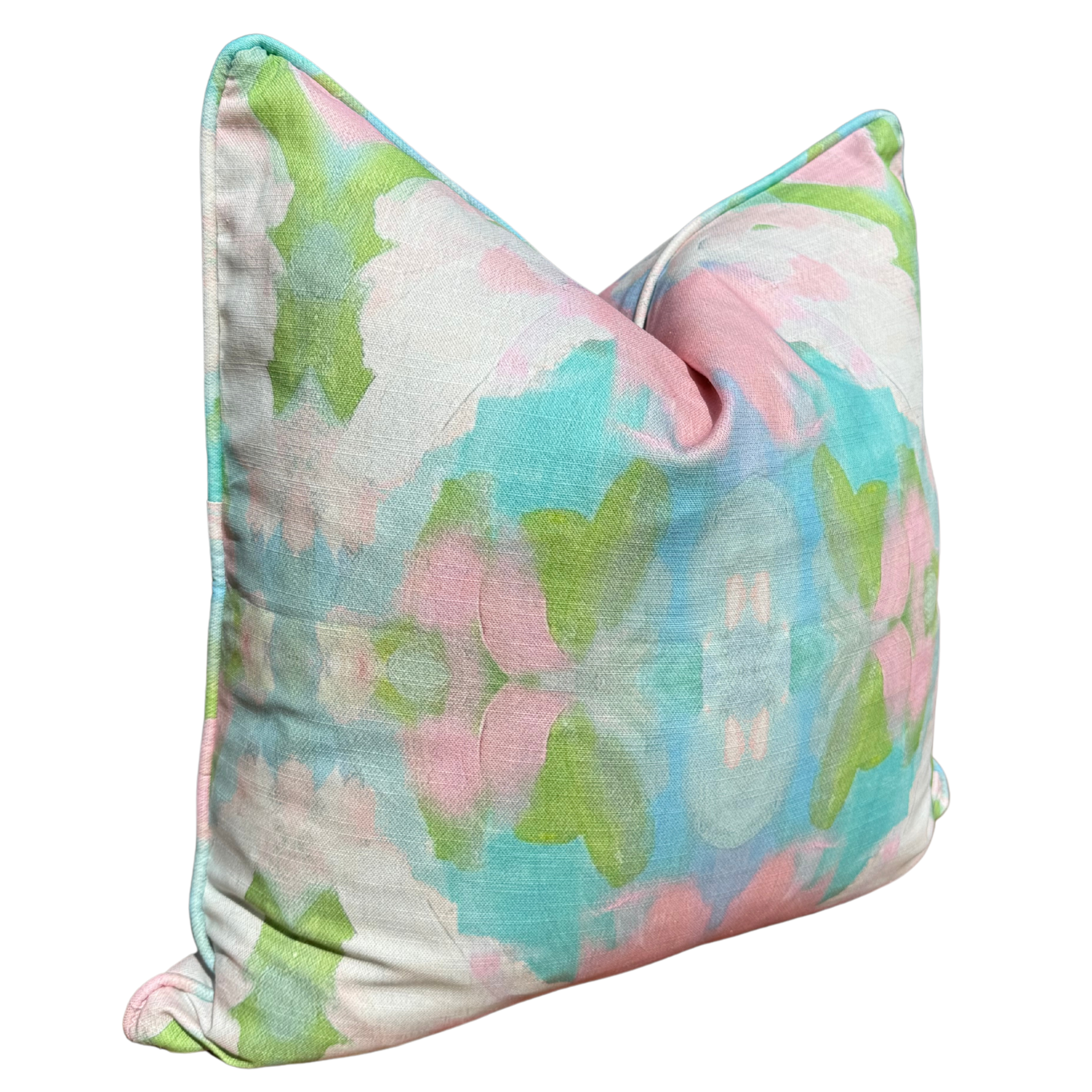 “Mint Tulip” Square Pillow