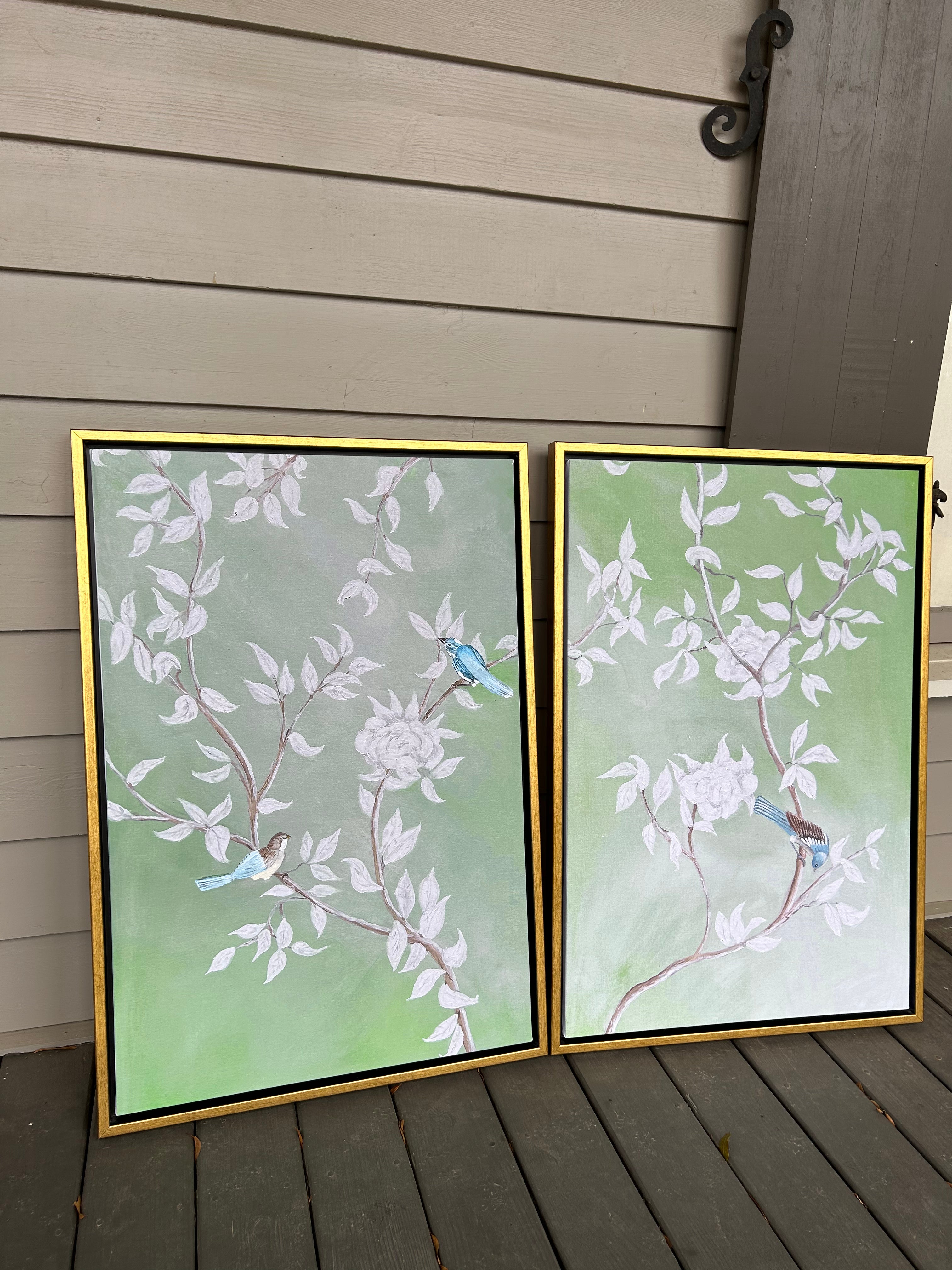 “Chinoiserie Garden in Darker Green