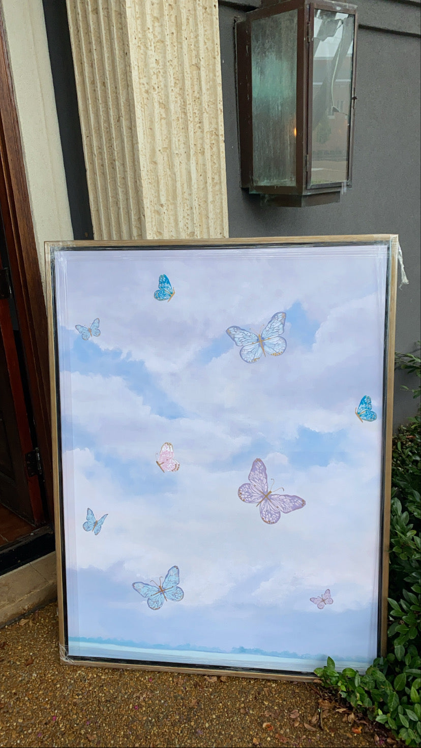 “Blue Skies with Butterflies