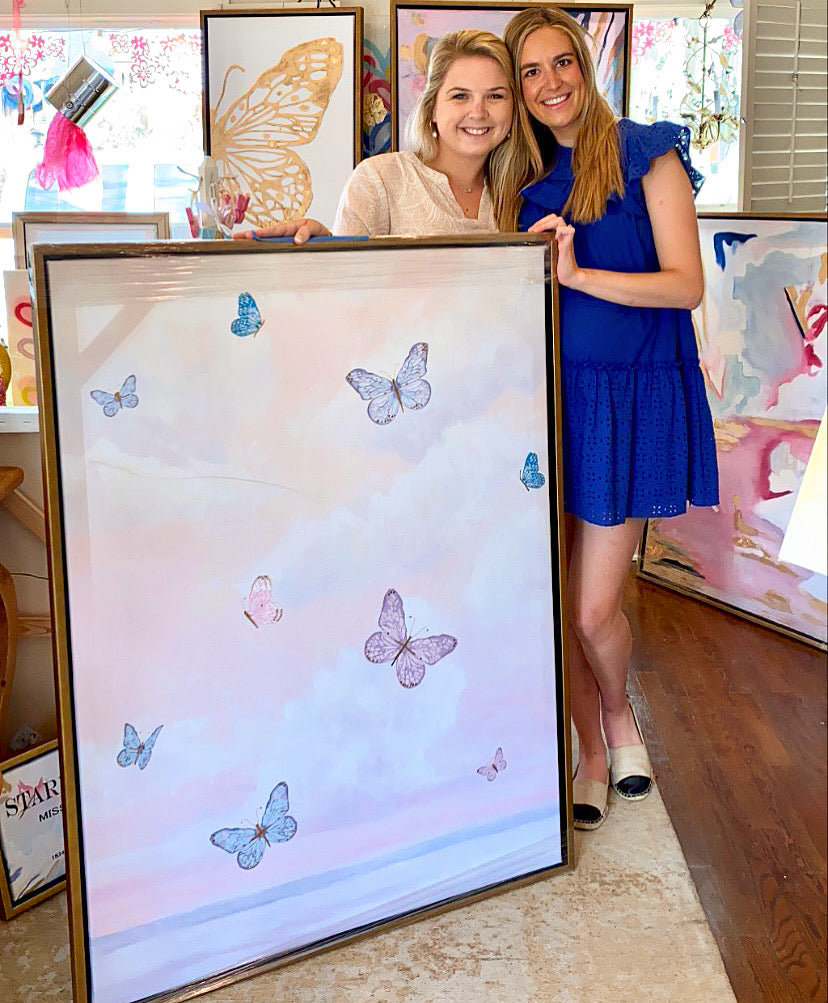 “Pink Skies with Butterflies