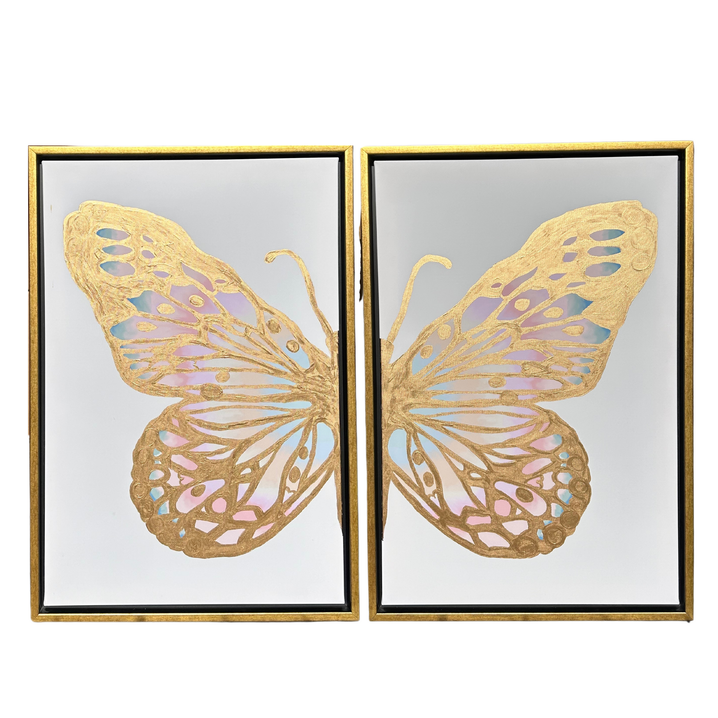 "Rainbow Hand Gilded Gold" Butterfly