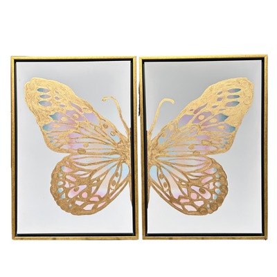 "Rainbow Hand Gilded Gold" Butterfly