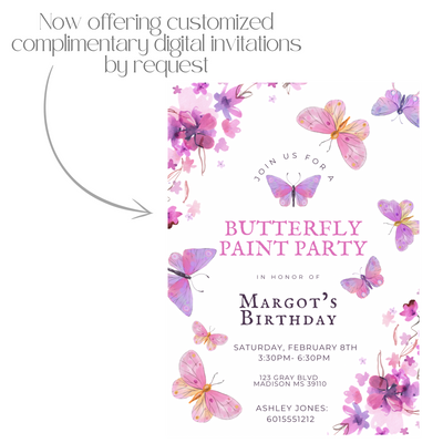 Butterfly Paint Party Package