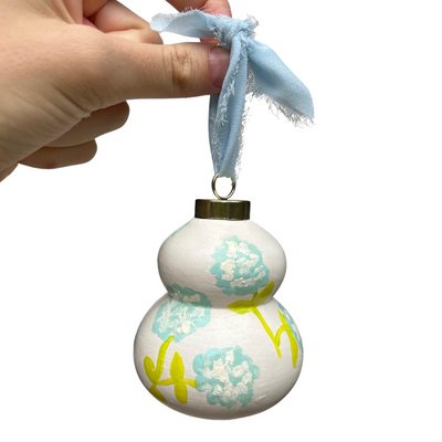 Hand Painted Hydrangea Ornament