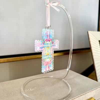 “Kaleidoscope Cross” Acrylic Ornament