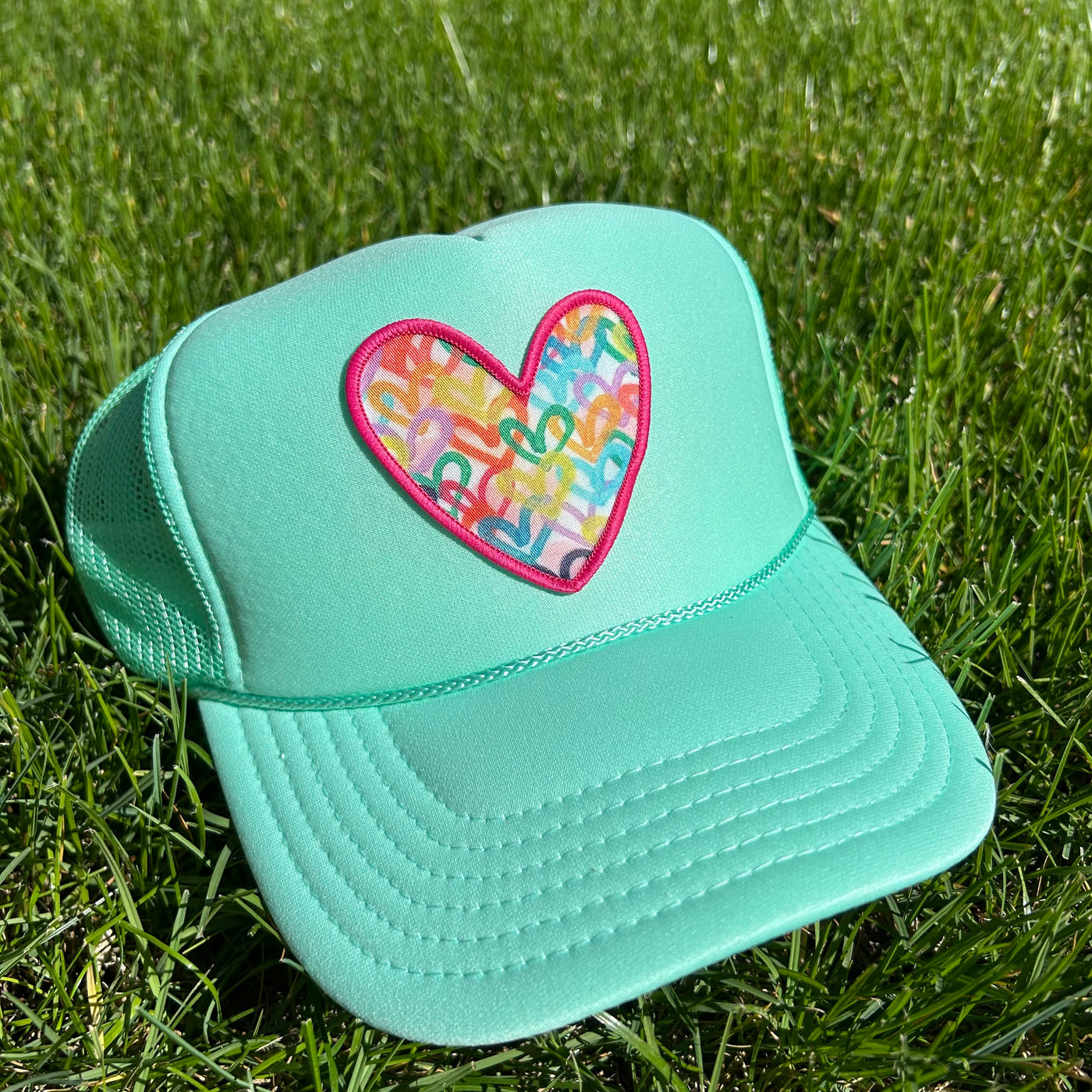 “Seafoam Heart" Trucker Hat