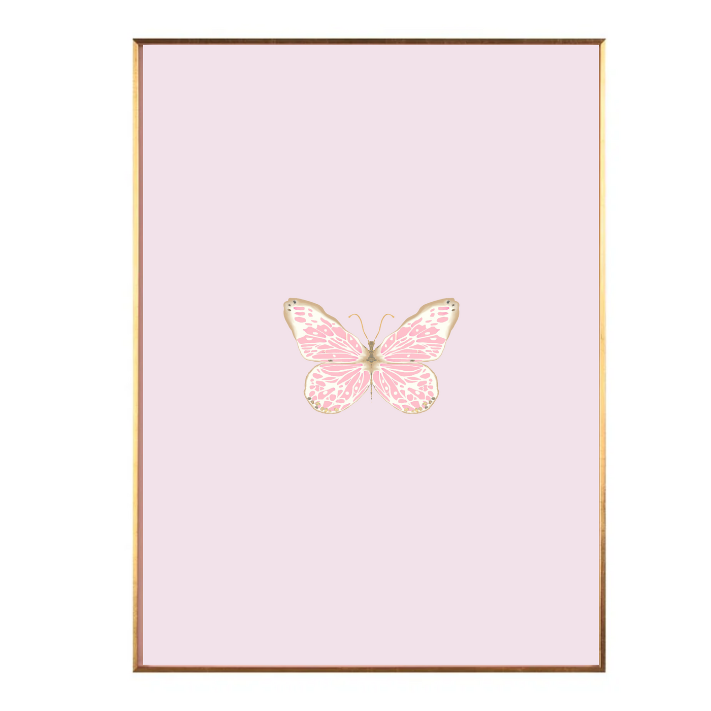 Light Pink Color Block Butterfly