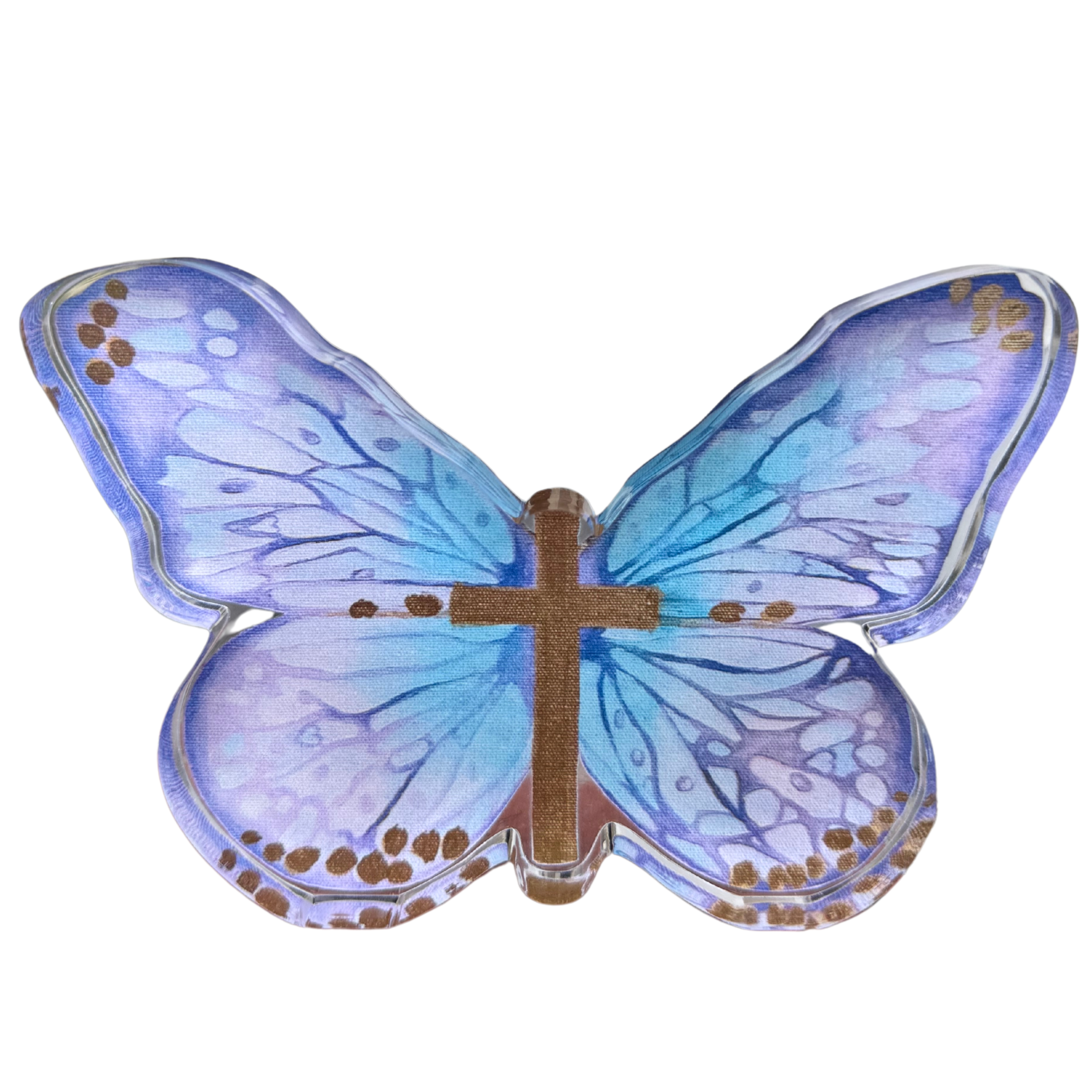 “Blue Cross Butterfly” Acrylic Shelfie