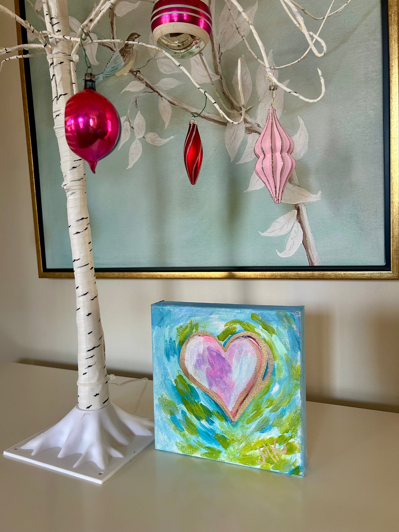 8x8 Gallery Wrapped Hand-Painted Heart