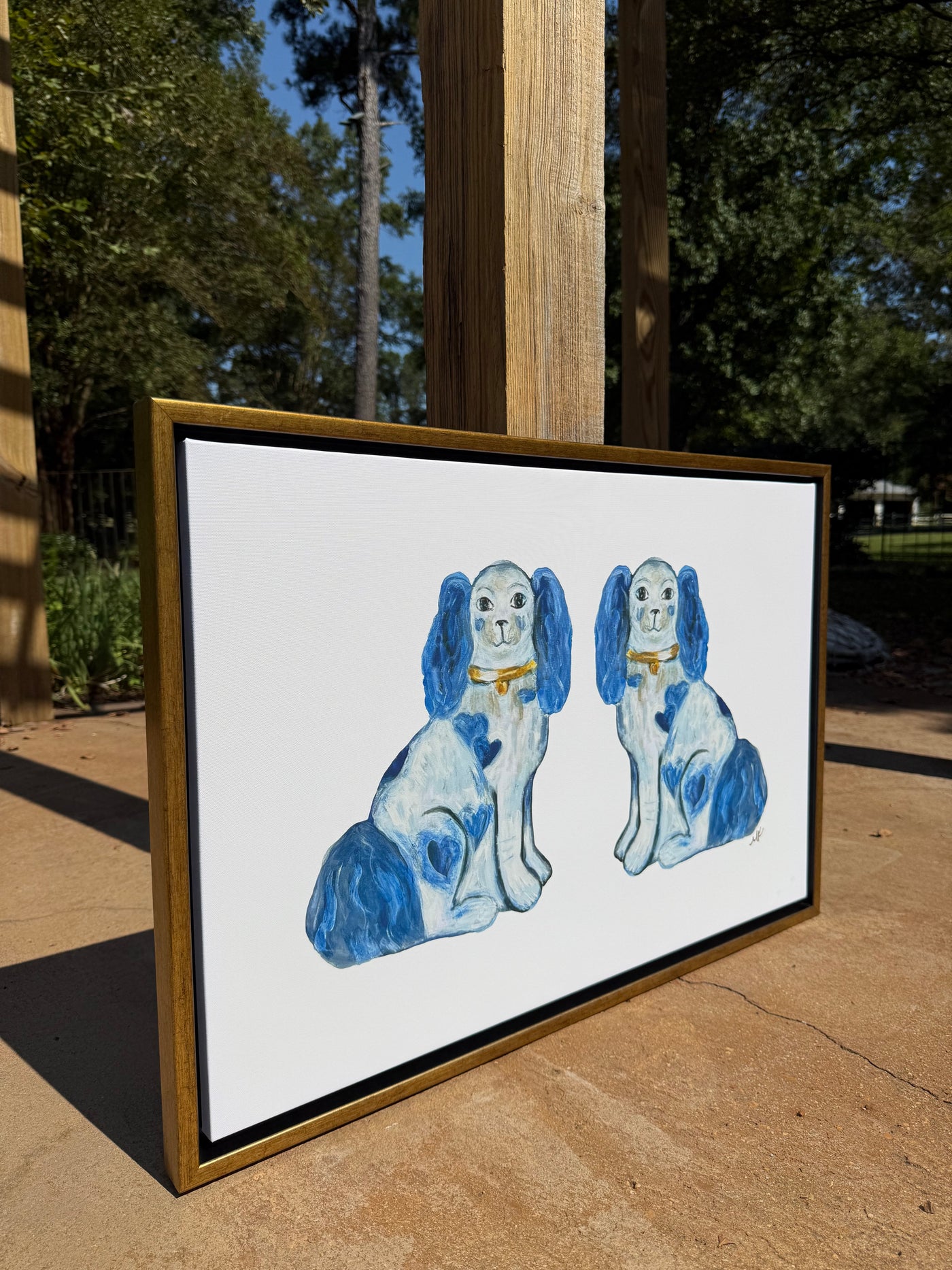 Sample SALE “For the Love of Dogs Double in Blue”