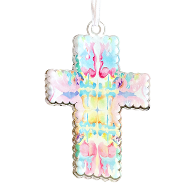 “Kaleidoscope Cross” Acrylic Ornament