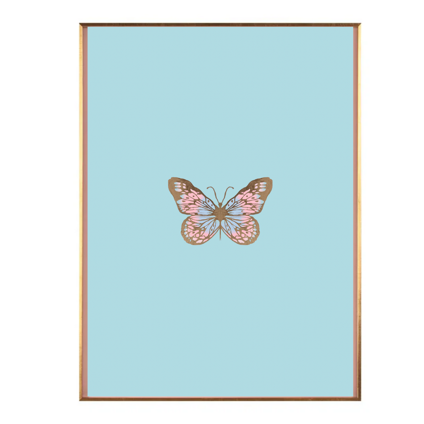 Light Blue Color Block Butterfly