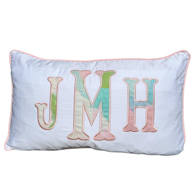 Custom Appliqué Lumbar Pillow