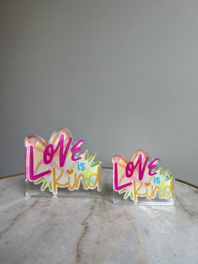 Seconds Sale “Love is Kind” Acrylic Shelfie
