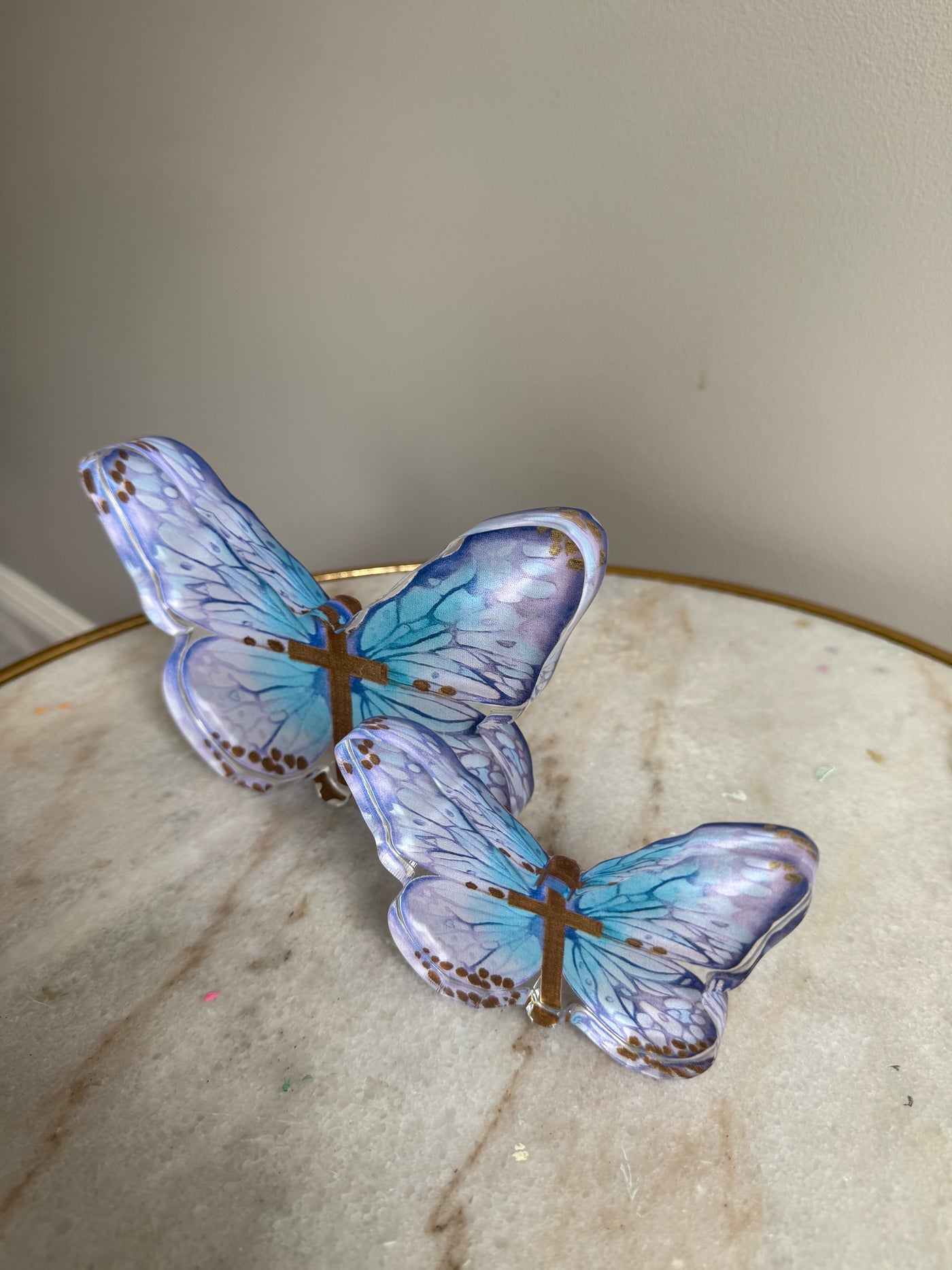 Seconds Sale “Blue Cross Butterfly” Acrylic Shelfie