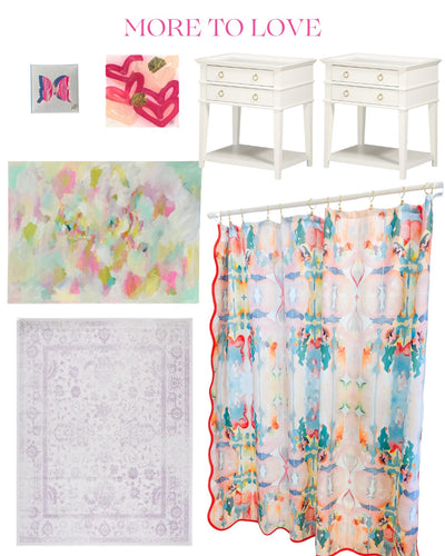 “Kaleidoscope” Scalloped Shower Curtain