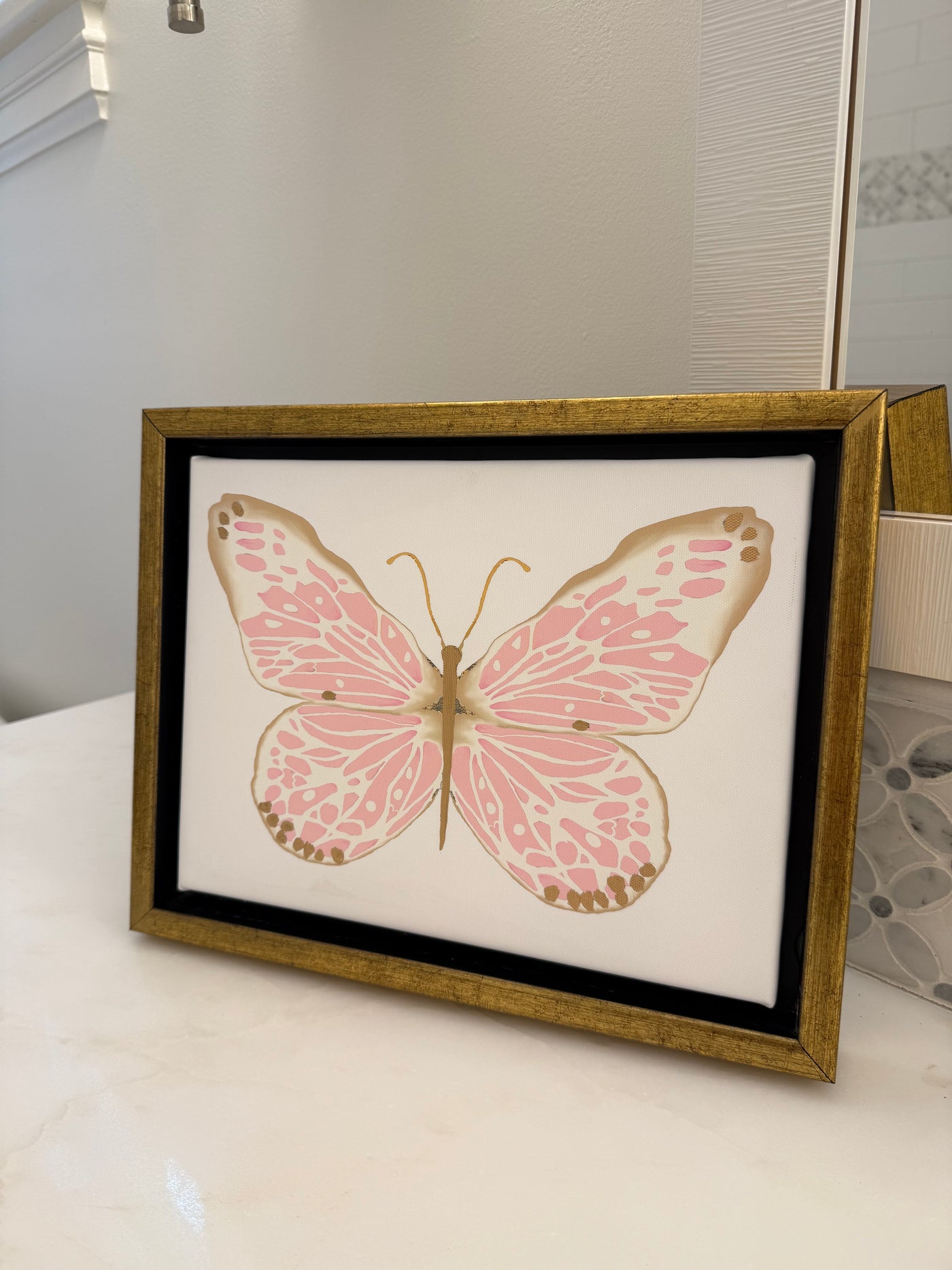 Seconds Sale Mini “Pink/Tan Butterfly”