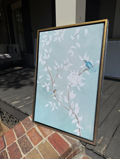 Flash SALE “Chinoiserie Garden in Blue” 24x36
