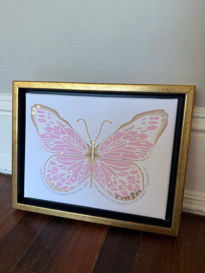 Seconds Sale Mini “Pink/Tan For This Child I Prayed Butterfly”