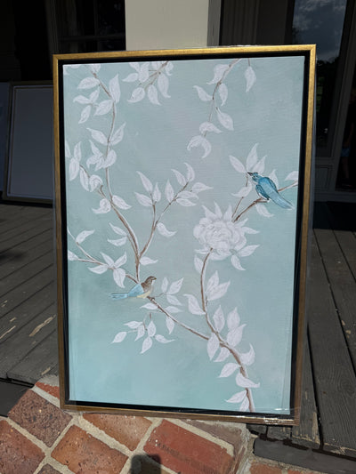 Flash SALE “Chinoiserie Garden in Blue” 24x36