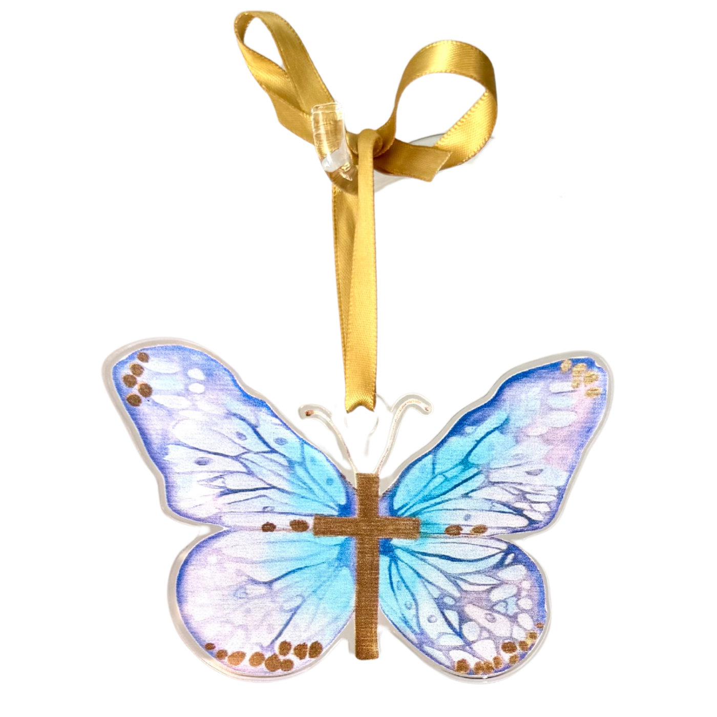 “Blue Cross Butterfly” Acrylic Ornament