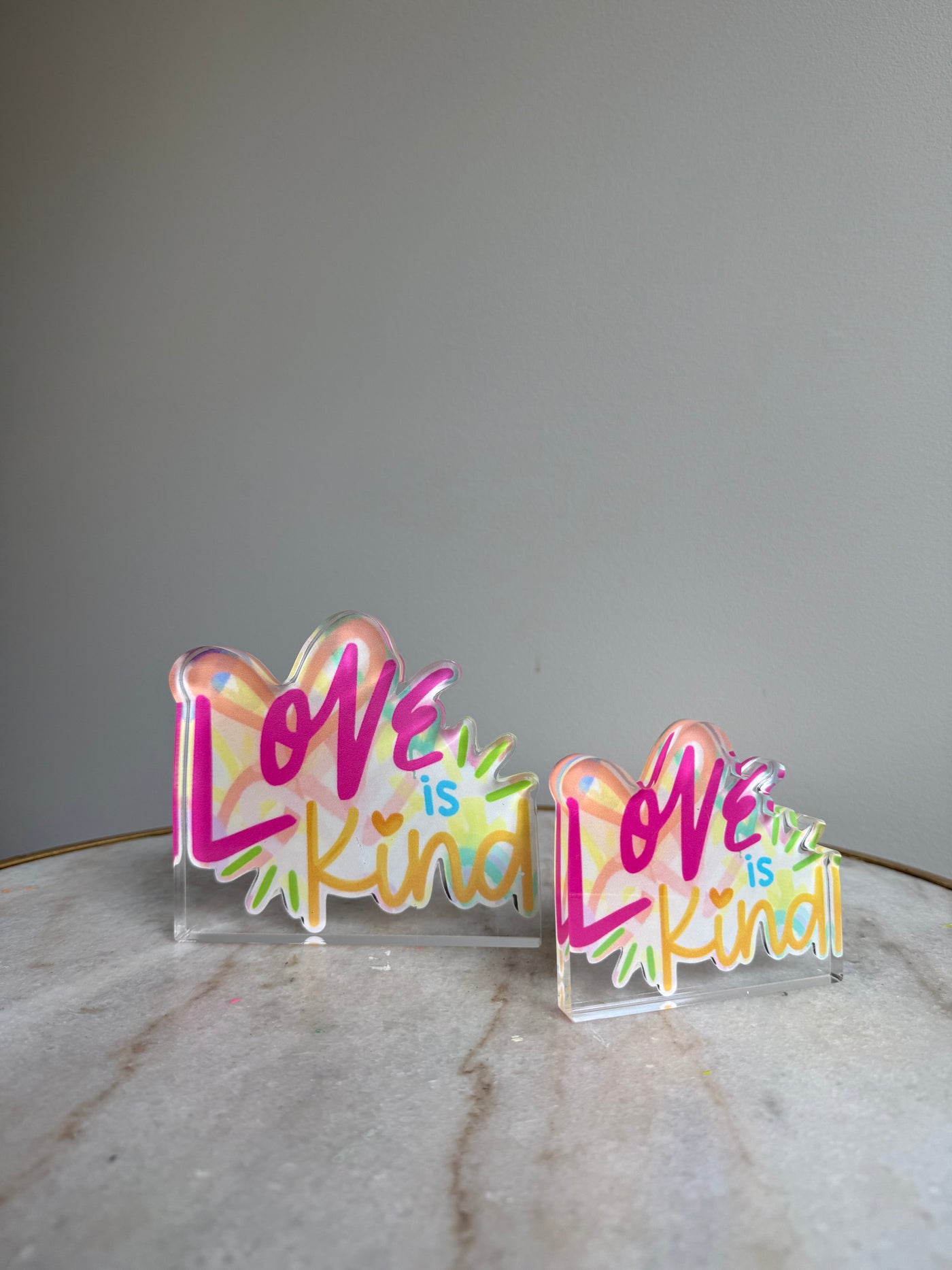 Seconds Sale “Love is Kind” Acrylic Shelfie