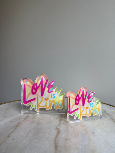 Seconds Sale “Love is Kind” Acrylic Shelfie