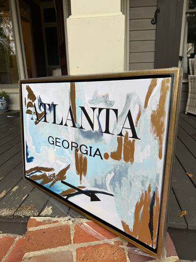 Sample SALE “Atlanta, Georgia in Blue Watercolor”