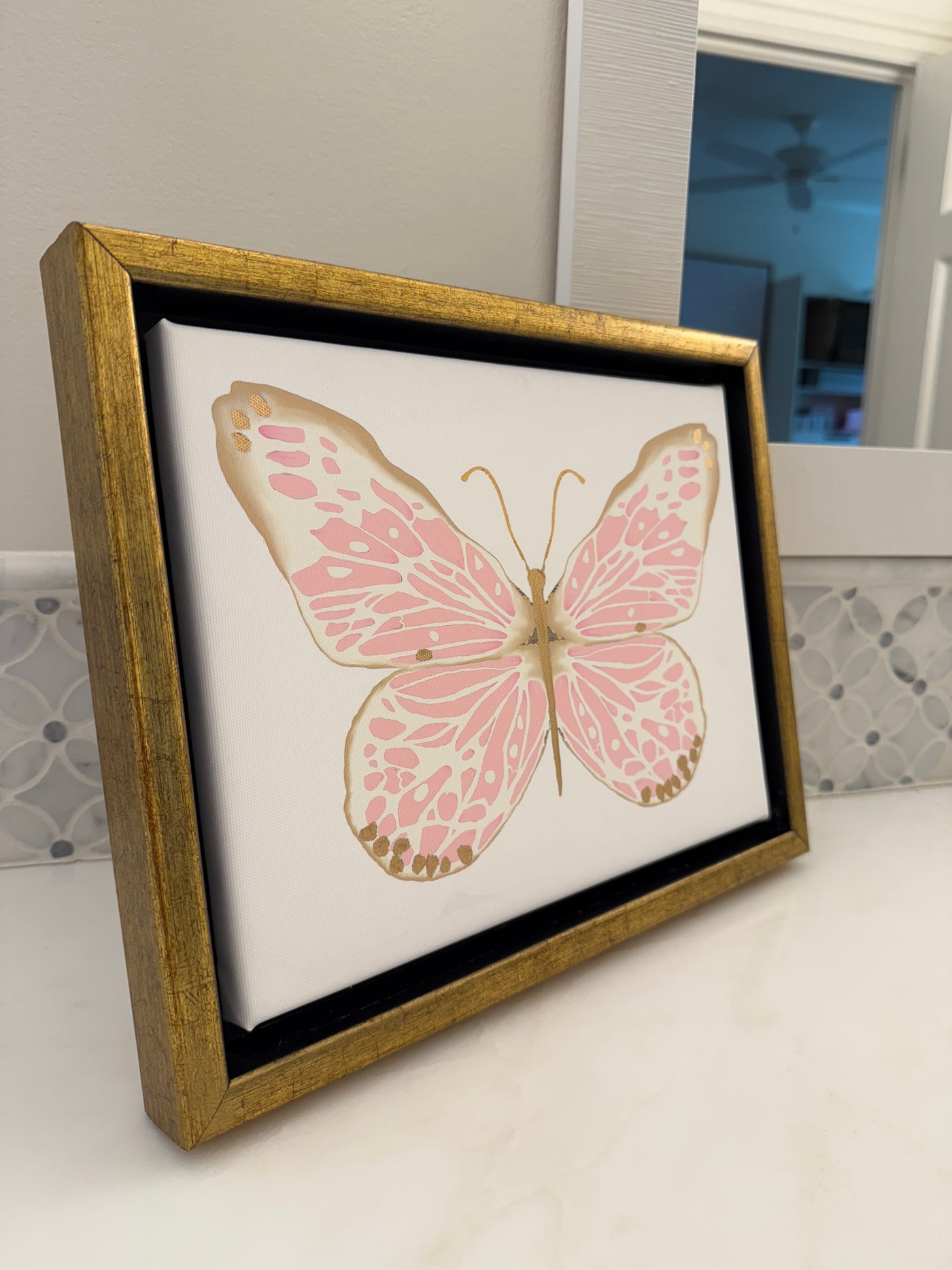 Seconds Sale Mini “Pink/Tan Butterfly”