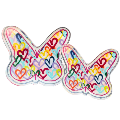 Pre Order “Rainbow Heart Butterfly” Acrylic Shelfie