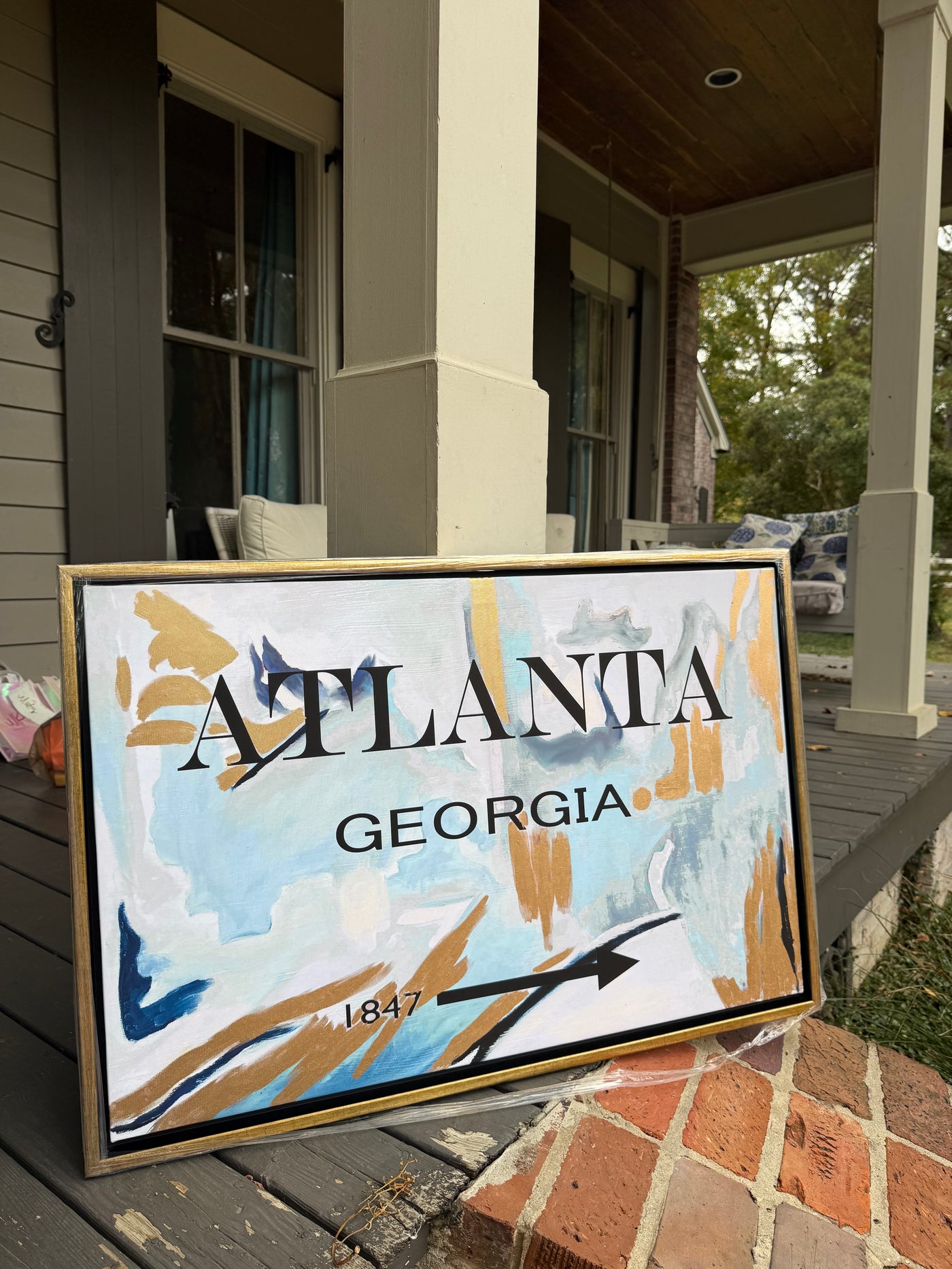 Sample SALE “Atlanta, Georgia in Blue Watercolor”