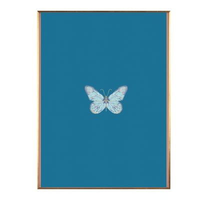 Deep Blue Color Block Butterfly