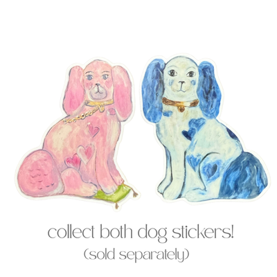 “For the Love of Dogs in Blue" Sticker