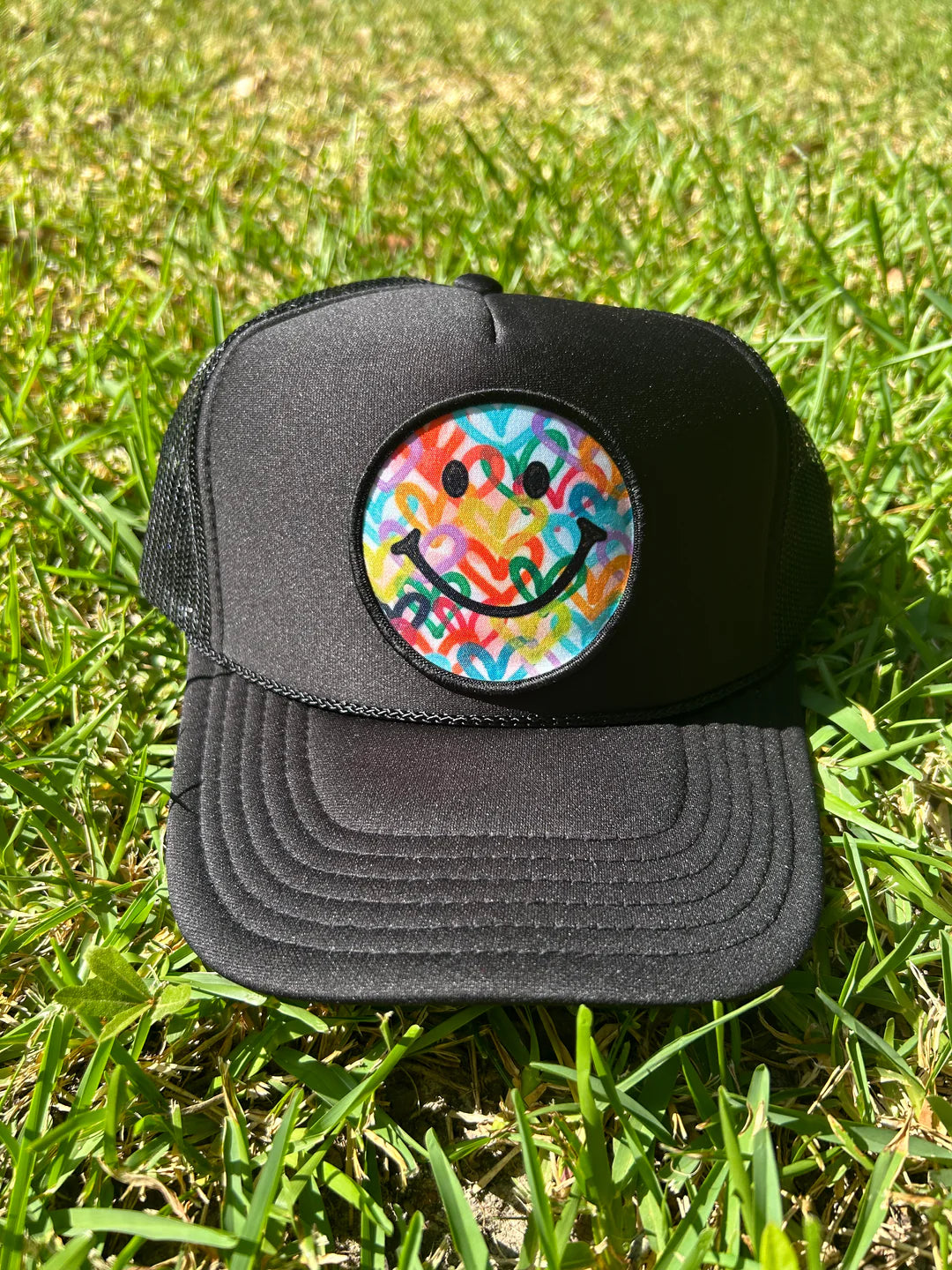 “Black Smiley" Trucker Hat