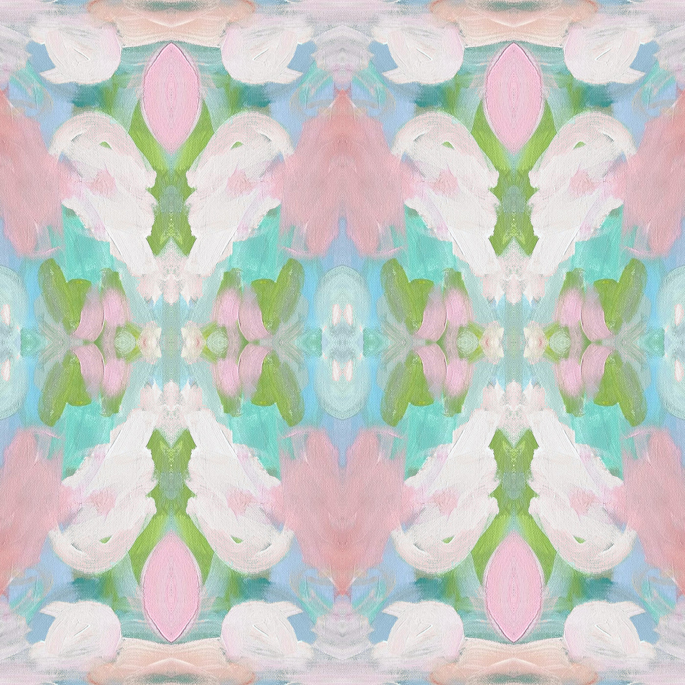 “Mint Tulip” Square Pillow
