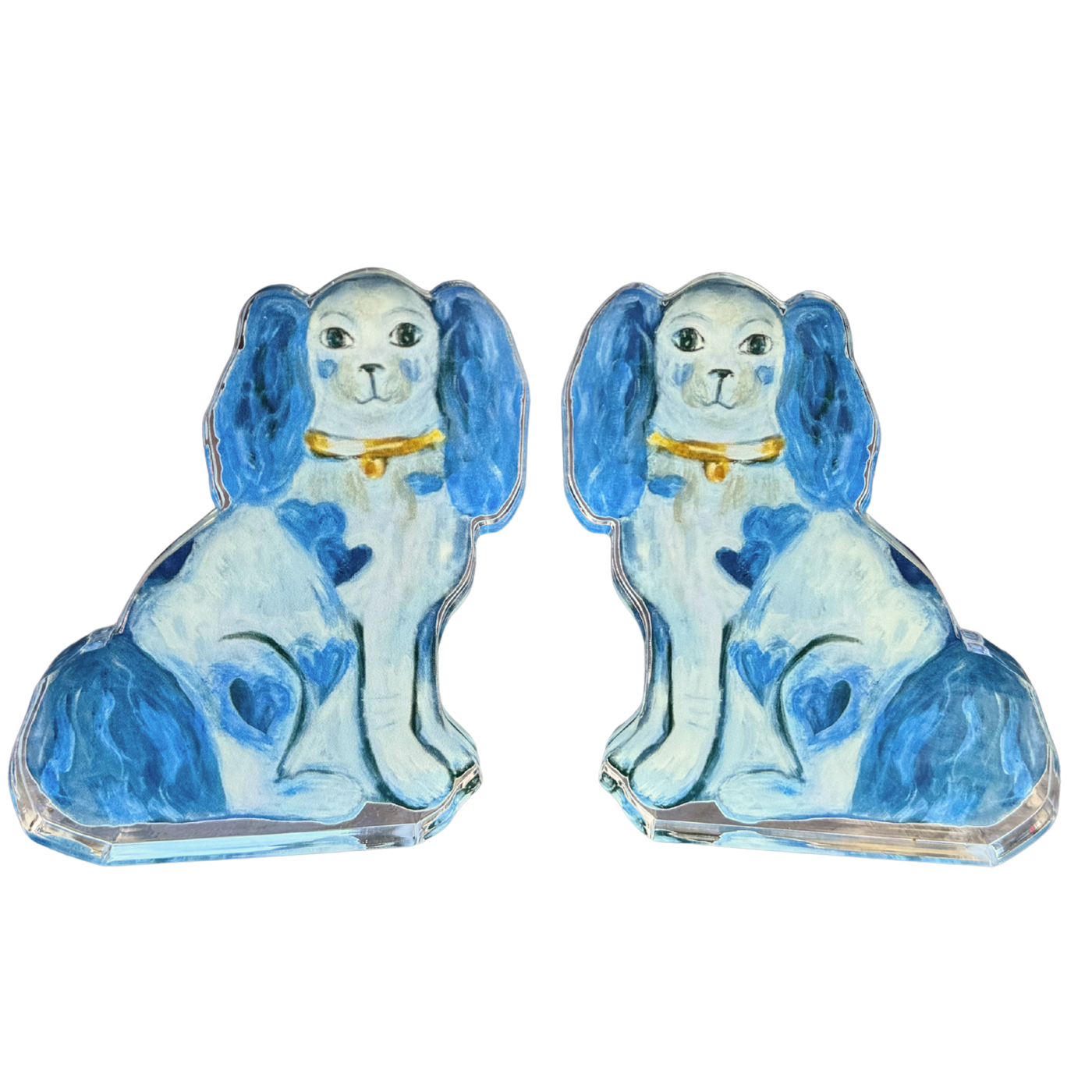 Pre Order “Set of 2 For the Love of Dogs in Blue” Acrylic Shelfie