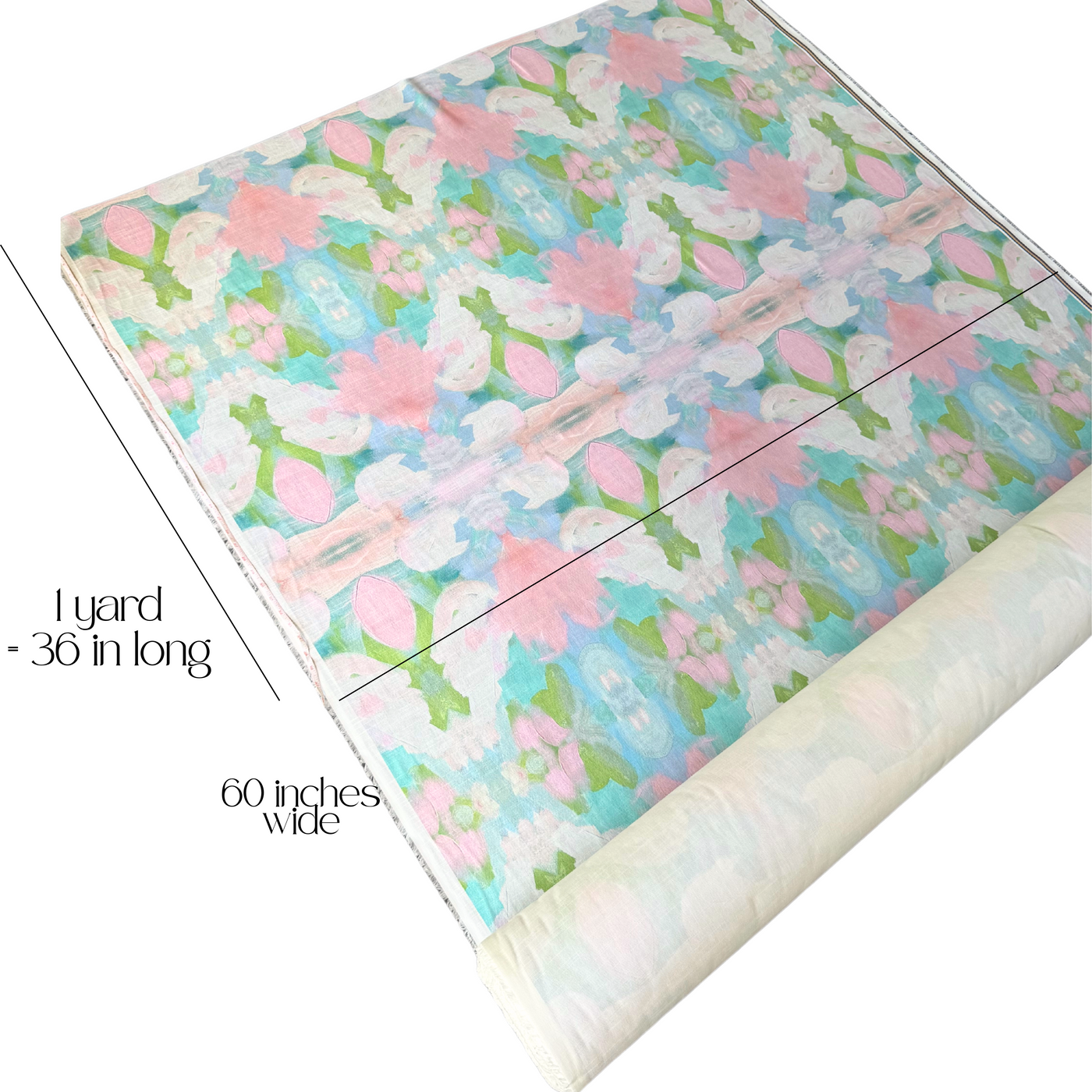 “Mint Tulip” Fabric By The Yard