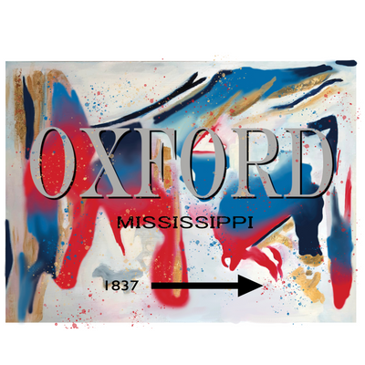Oxford, MS in Red/Blue/Charcoal
