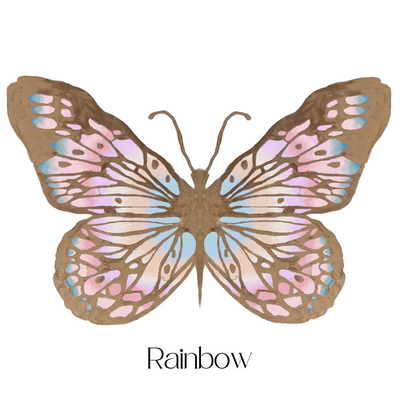 "Rainbow Hand Gilded Gold" Butterfly