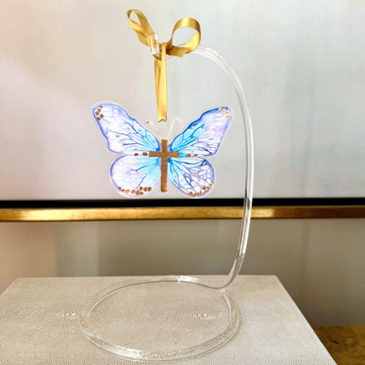 “Blue Cross Butterfly” Acrylic Ornament