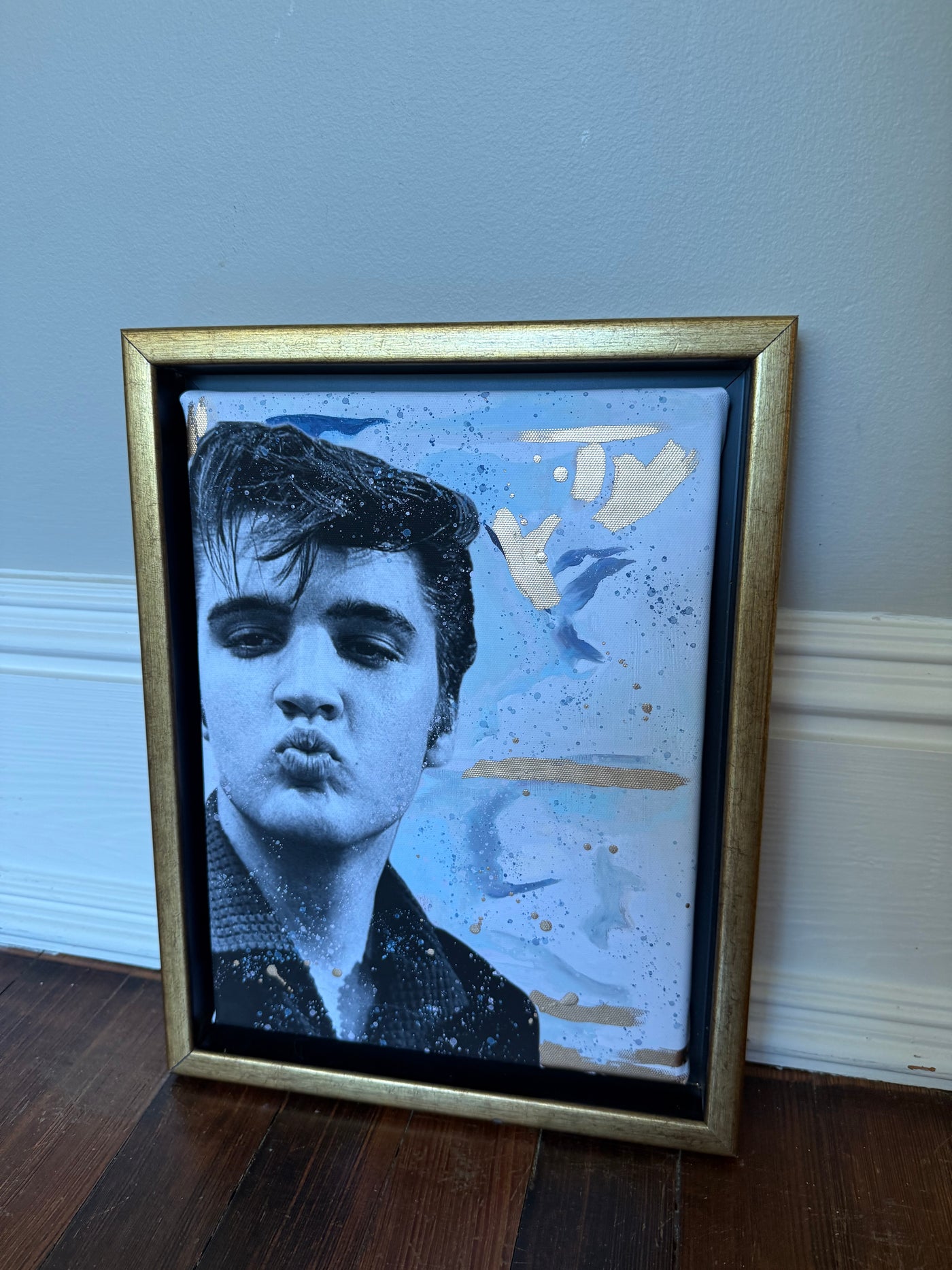 Seconds Sale Mini “Elvis in Blue Watercolor”