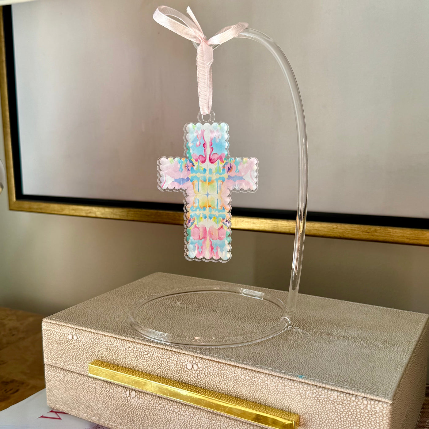 “Kaleidoscope Cross” Acrylic Ornament