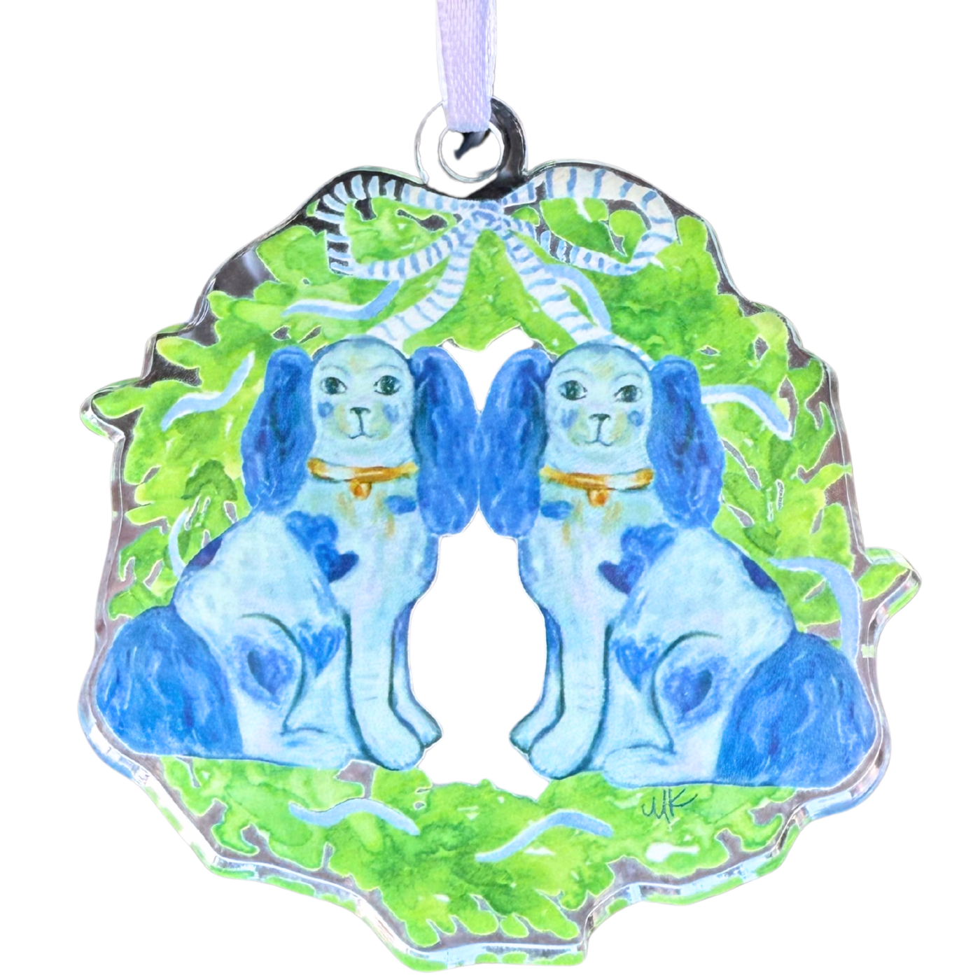 Pre Order “For The Love of Dogs in Blue” Acrylic Ornament