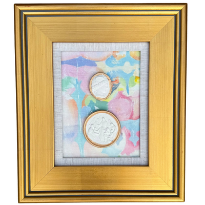 Framed Linen Border Kaleidoscope Intaglio V