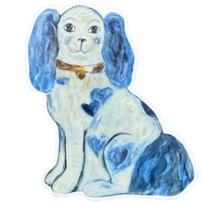 “For the Love of Dogs in Blue" Sticker